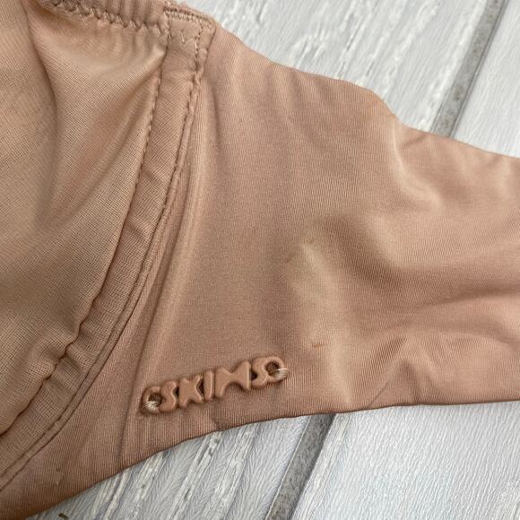 Skims Women's Nude Tan Mesh Scoop Knit Underwire Bra Size 36C - Picture 10 of 10